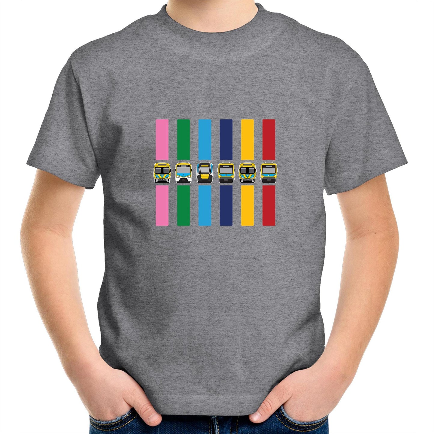 Kids Youth Tee - Melbourne metropolitan train lines