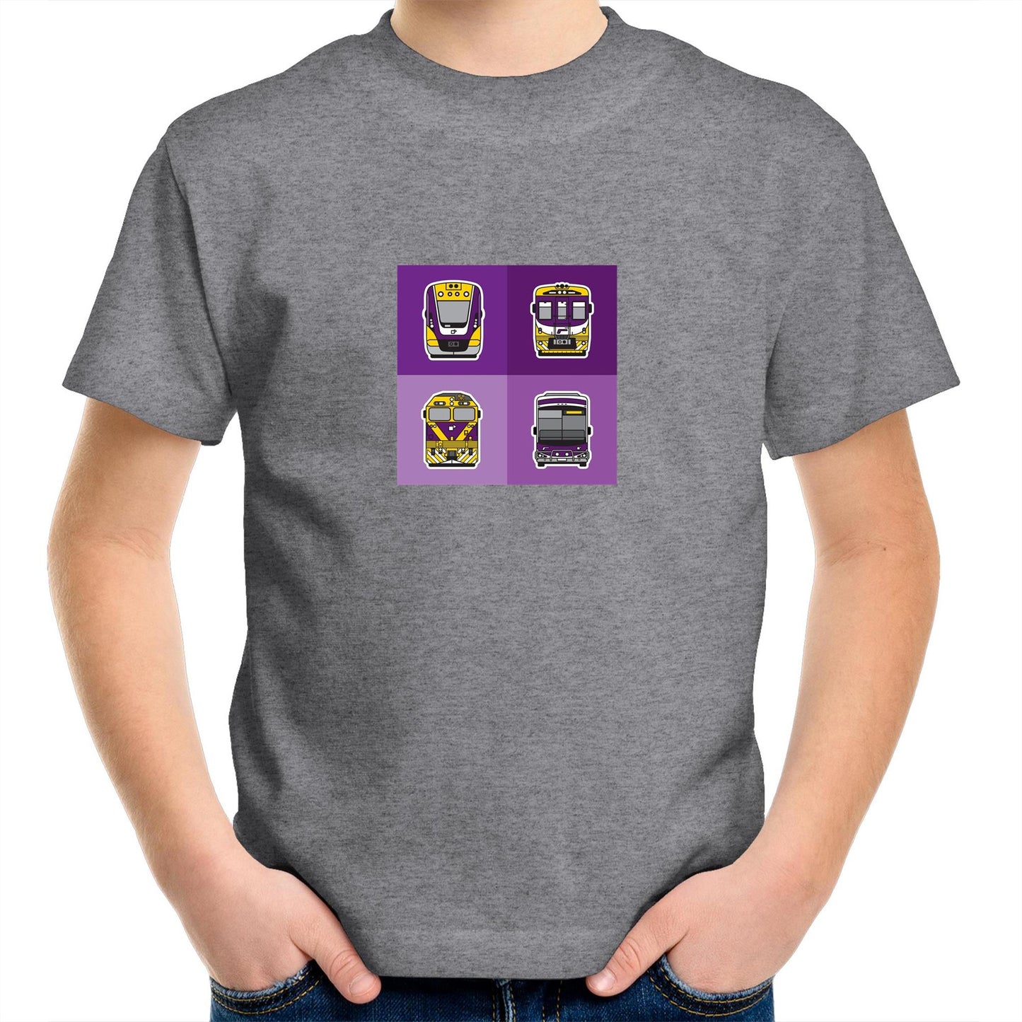 Kids Youth T-Shirt - Melbourne and regional Victoria transit fleet