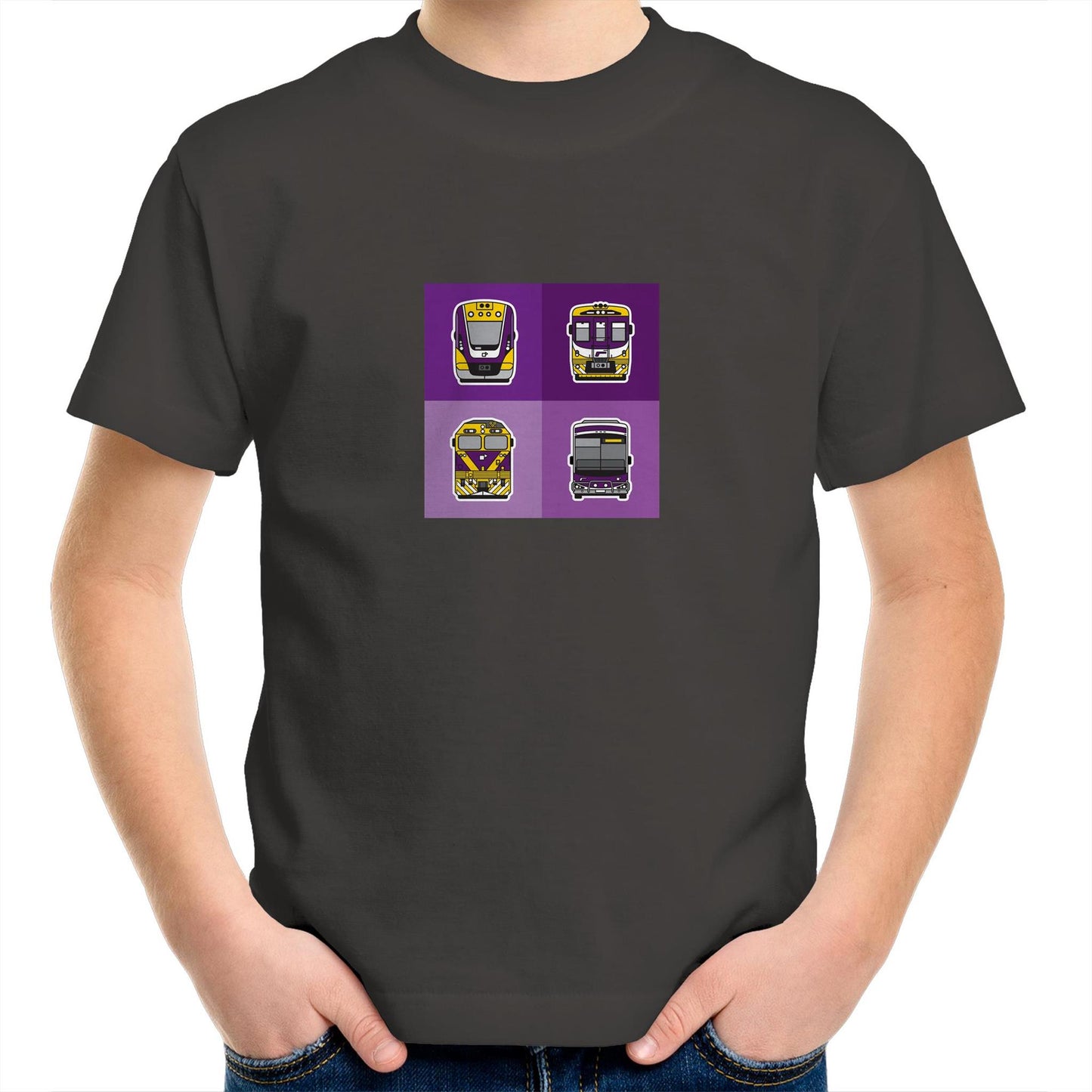 Kids Youth T-Shirt - Melbourne and regional Victoria transit fleet