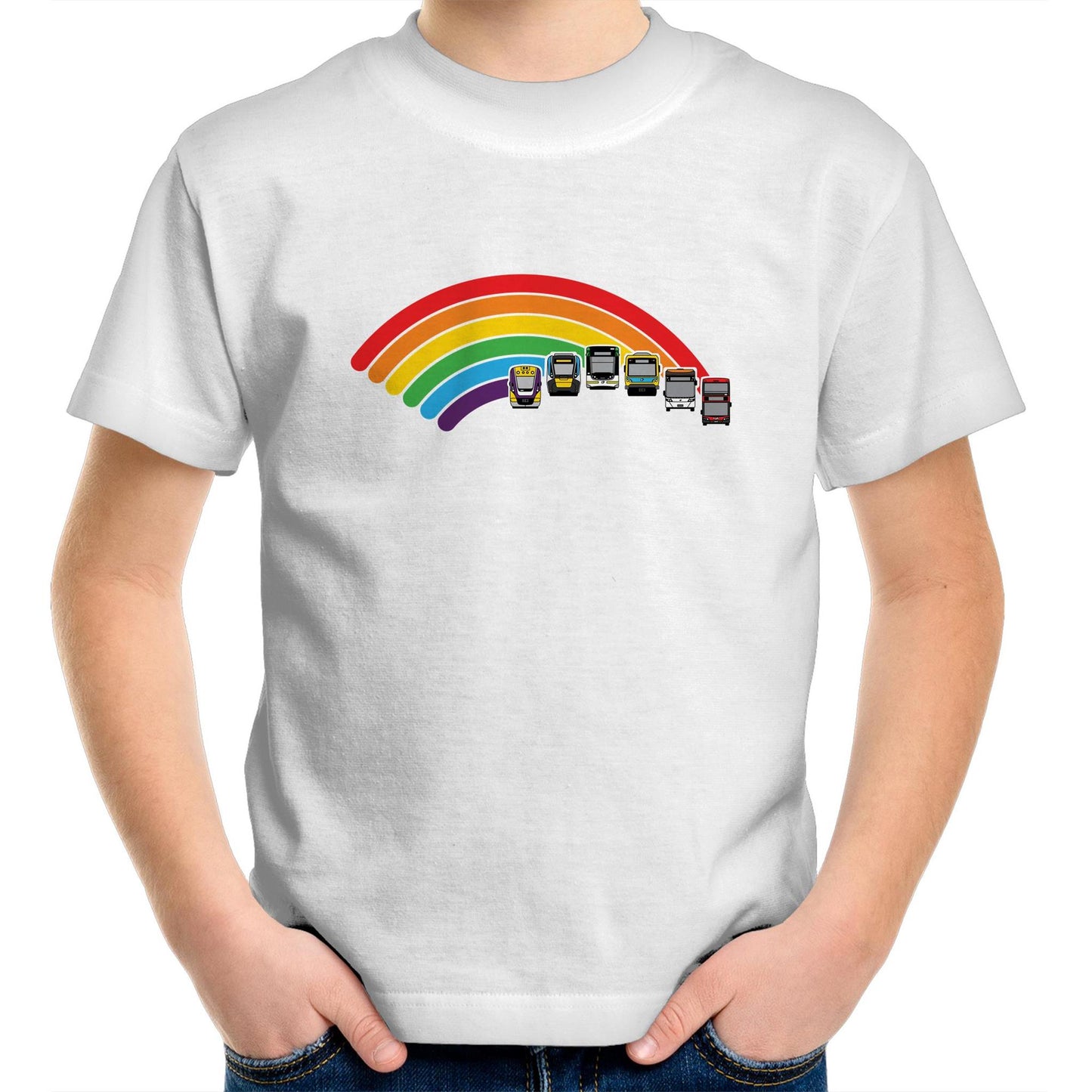 Kids Youth T-Shirt - Melbourne 'Ride the Rainbow'