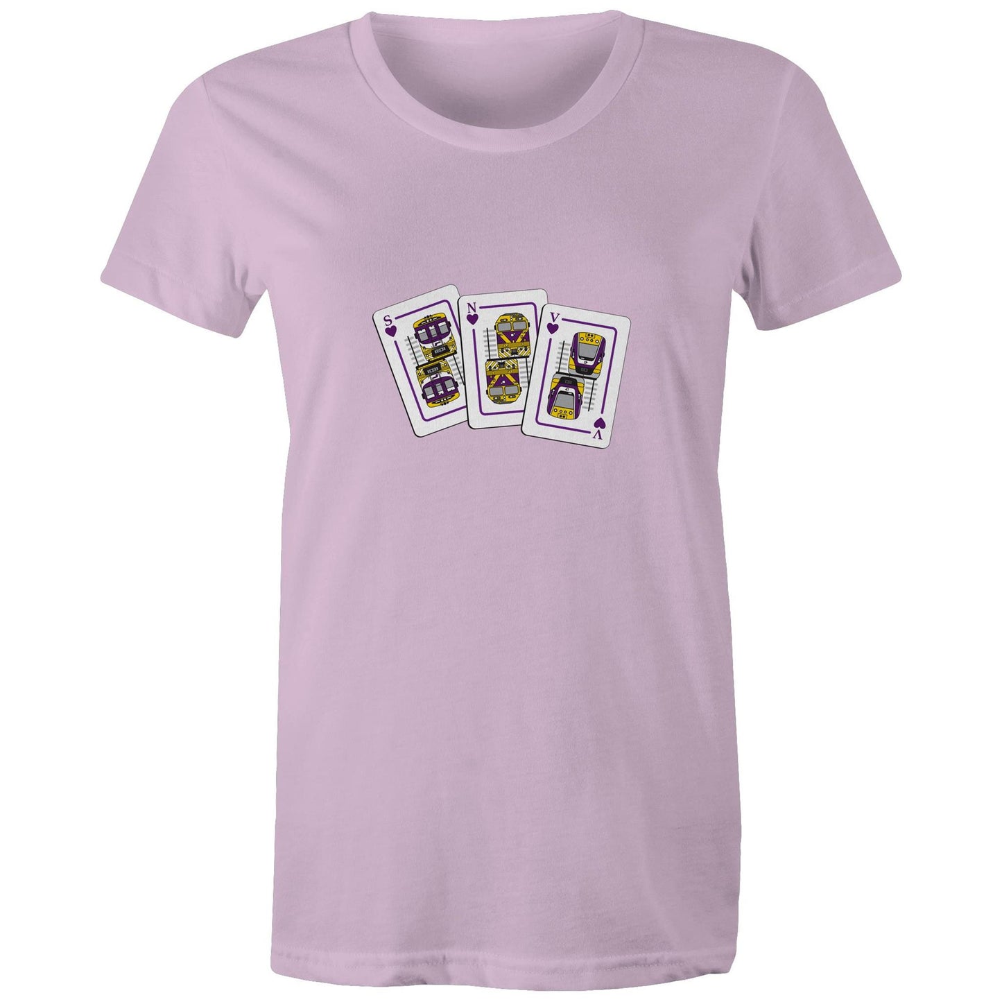 Women's Tee - Melbourne regional trains 'Purple Hearts Club'