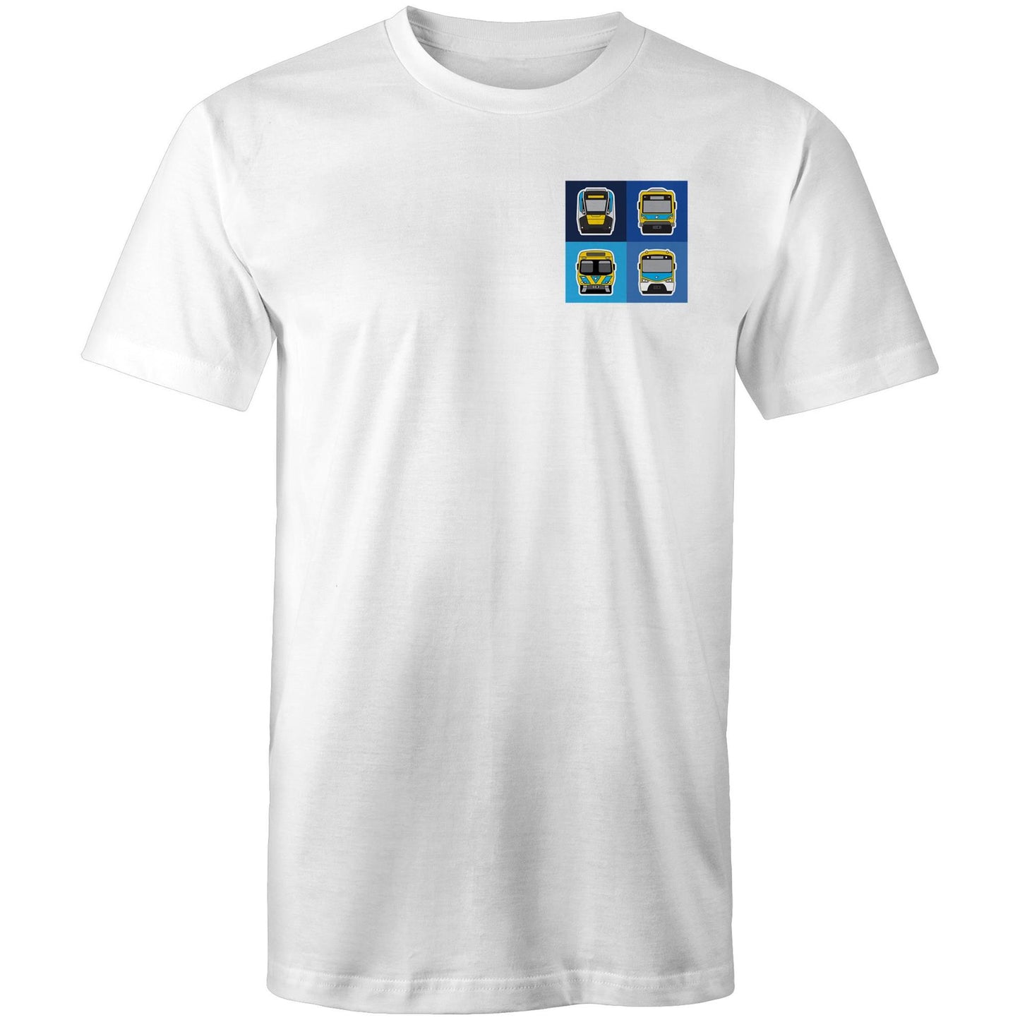 Adult Unisex Tee - Melbourne metropolitan rail fleet 'pocket'