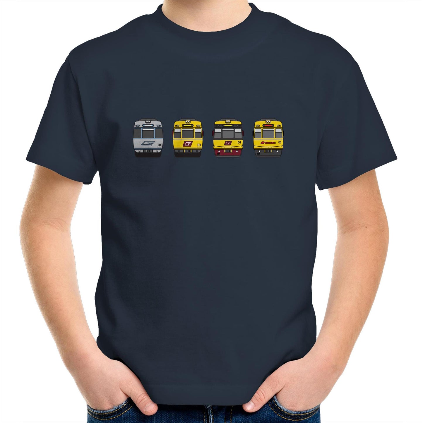 Kids Youth Tee - SEQ - Brisbane rail 'EMU Evolution'