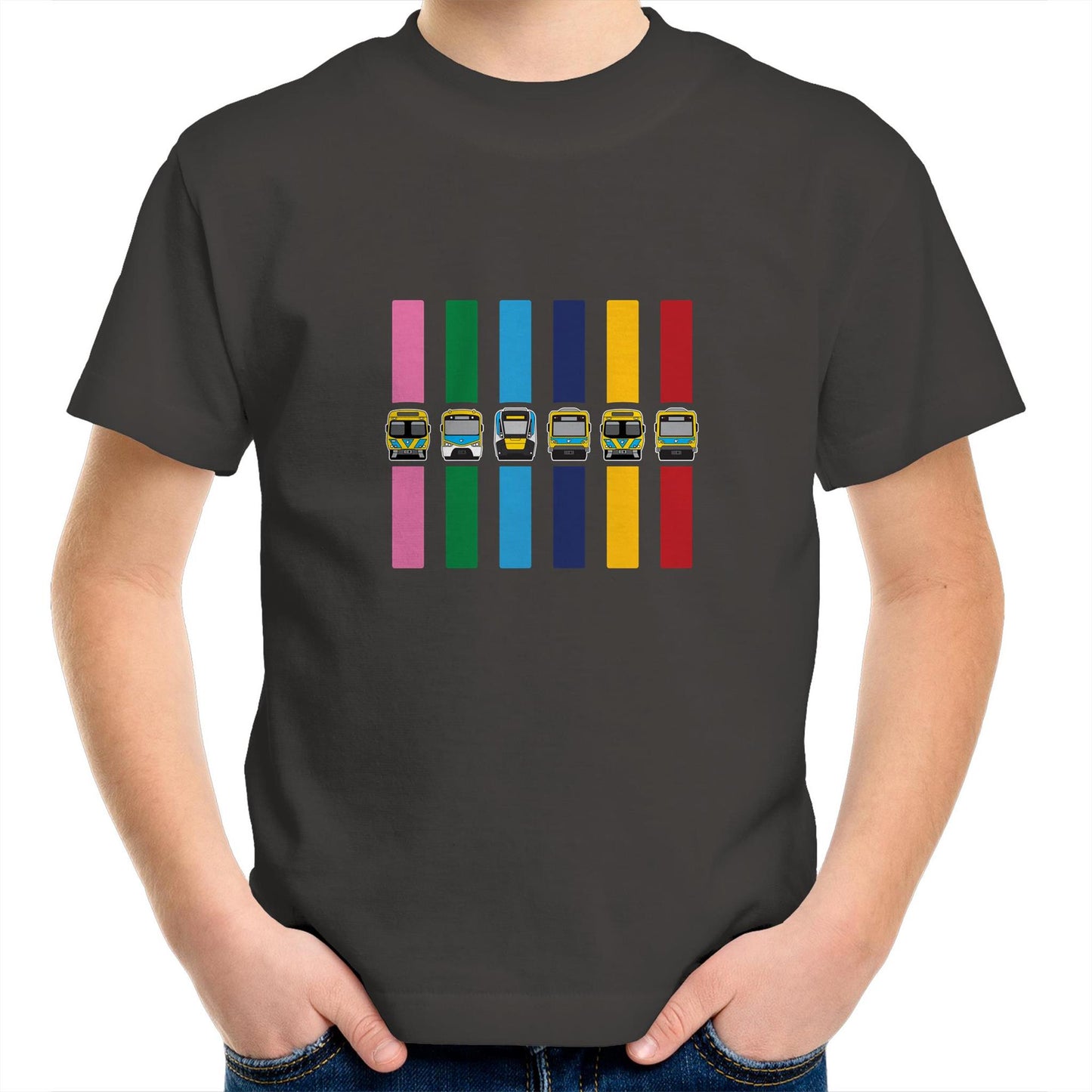 Kids Youth Tee - Melbourne metropolitan train lines