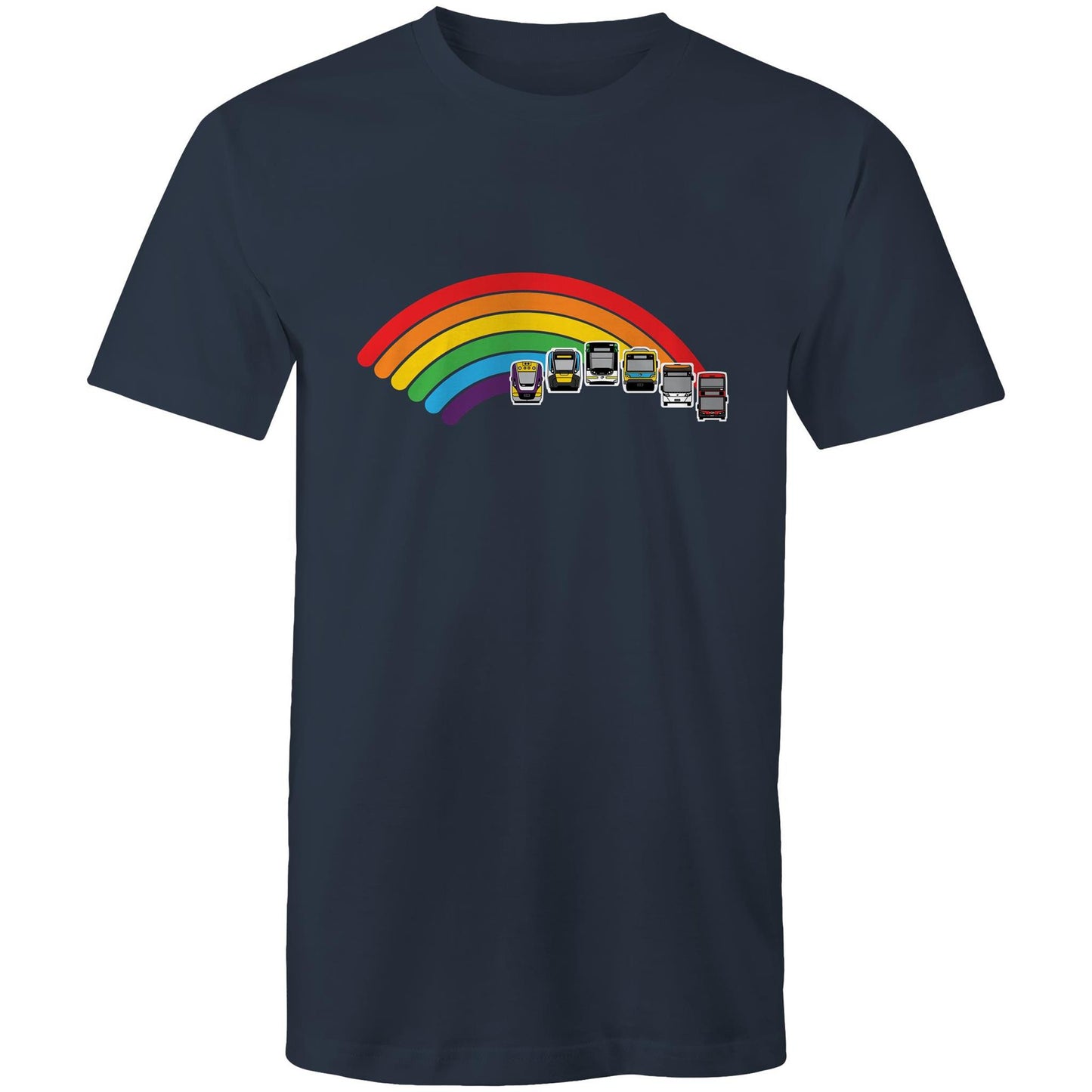 Adult Unisex Tee - Melbourne 'Ride the Rainbow'