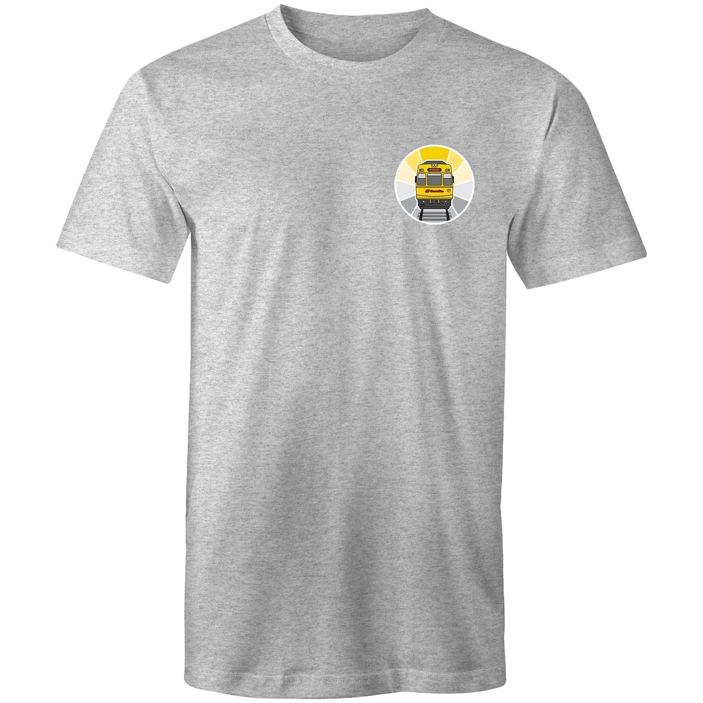 Brisbane electric train 'sunrise' pocket tee (Gen 1)