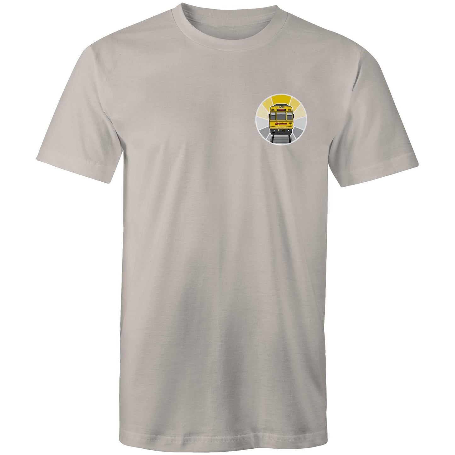 Brisbane electric train 'sunrise' pocket tee (Gen 1)