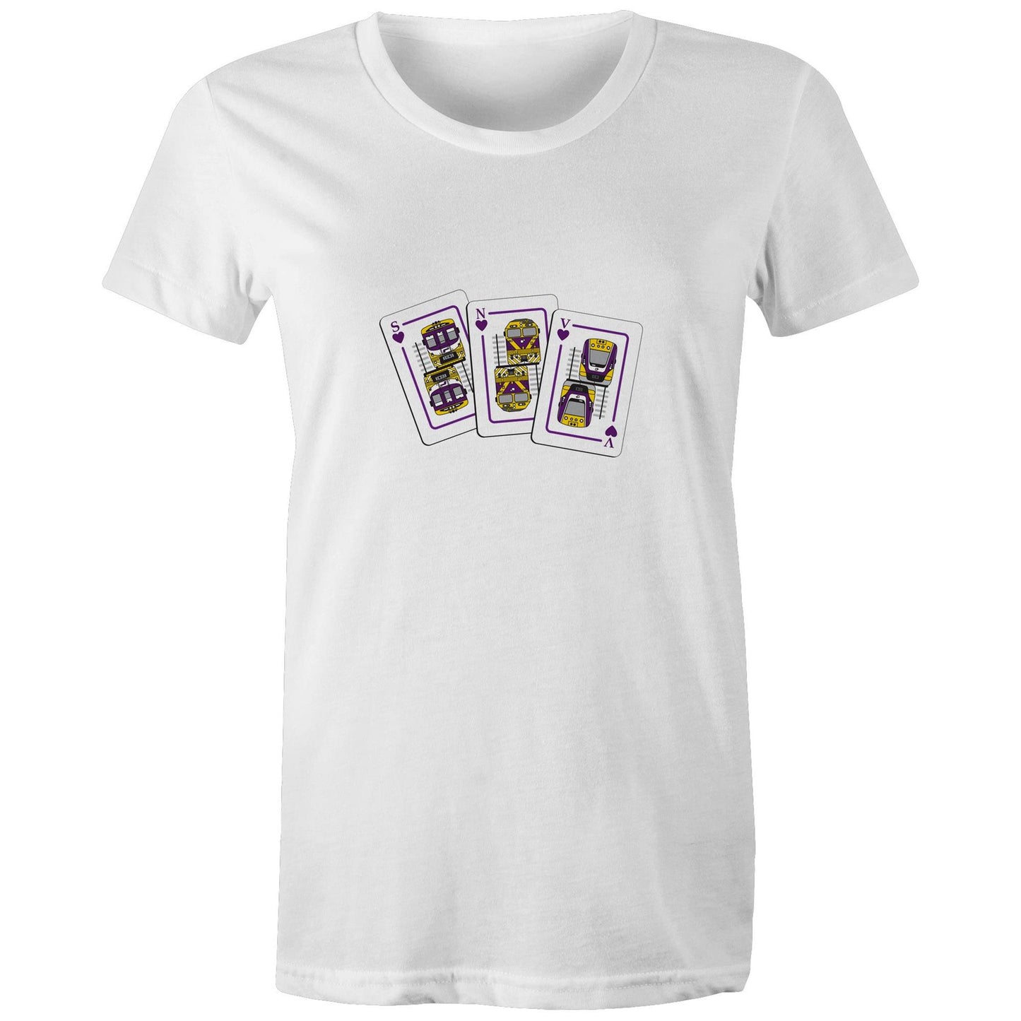 Women's Tee - Melbourne regional trains 'Purple Hearts Club'