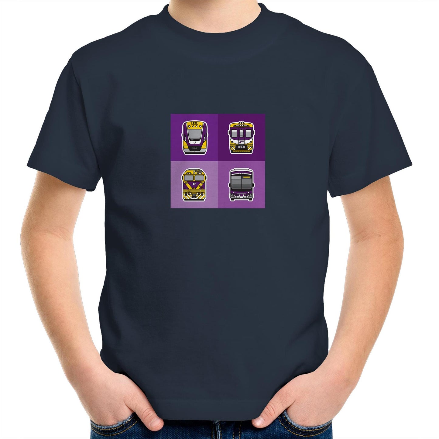 Kids Youth T-Shirt - Melbourne and regional Victoria transit fleet