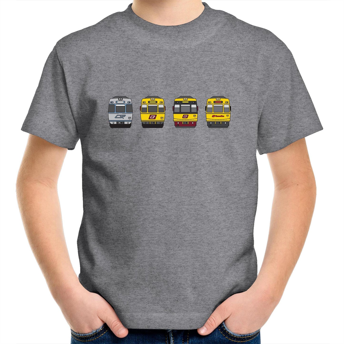 Kids Youth Tee - SEQ - Brisbane rail 'EMU Evolution'